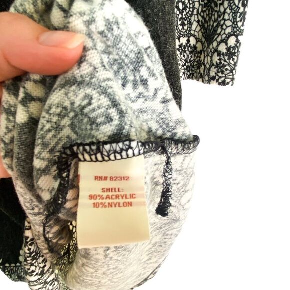 Aryeh Charcoal Grey Three Quarter Sleeve Mini Knit Sweater Dress Size Medium - Picture 6 of 7